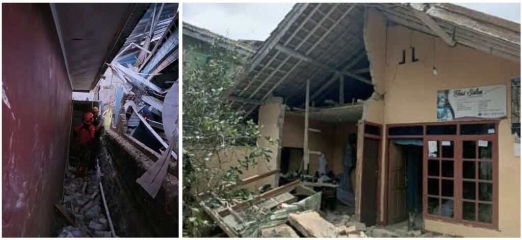 Damages in Cianjur after the earthquake.
